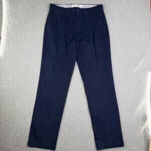 Lacoste Mens Blue Regular Fit Chino Khaki Pants Sz 34 x 32 Preppy Casual Work